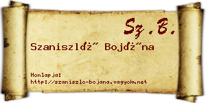 Szaniszló Bojána névjegykártya